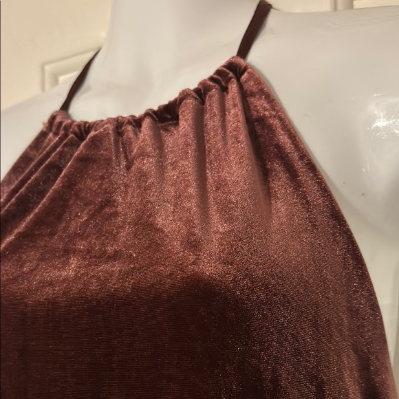 Wild Fable Velvet Halter Dress in Deep Burgundy - Picture 3 of 5